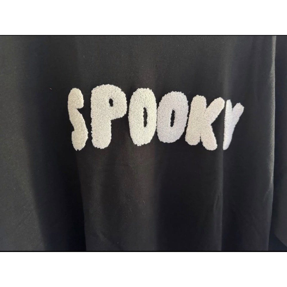 Philosophy Spooky Halloween Sweatshirt Size 1X Black Fleece Crew Neck Ghost NWT - Picture 2 of 3